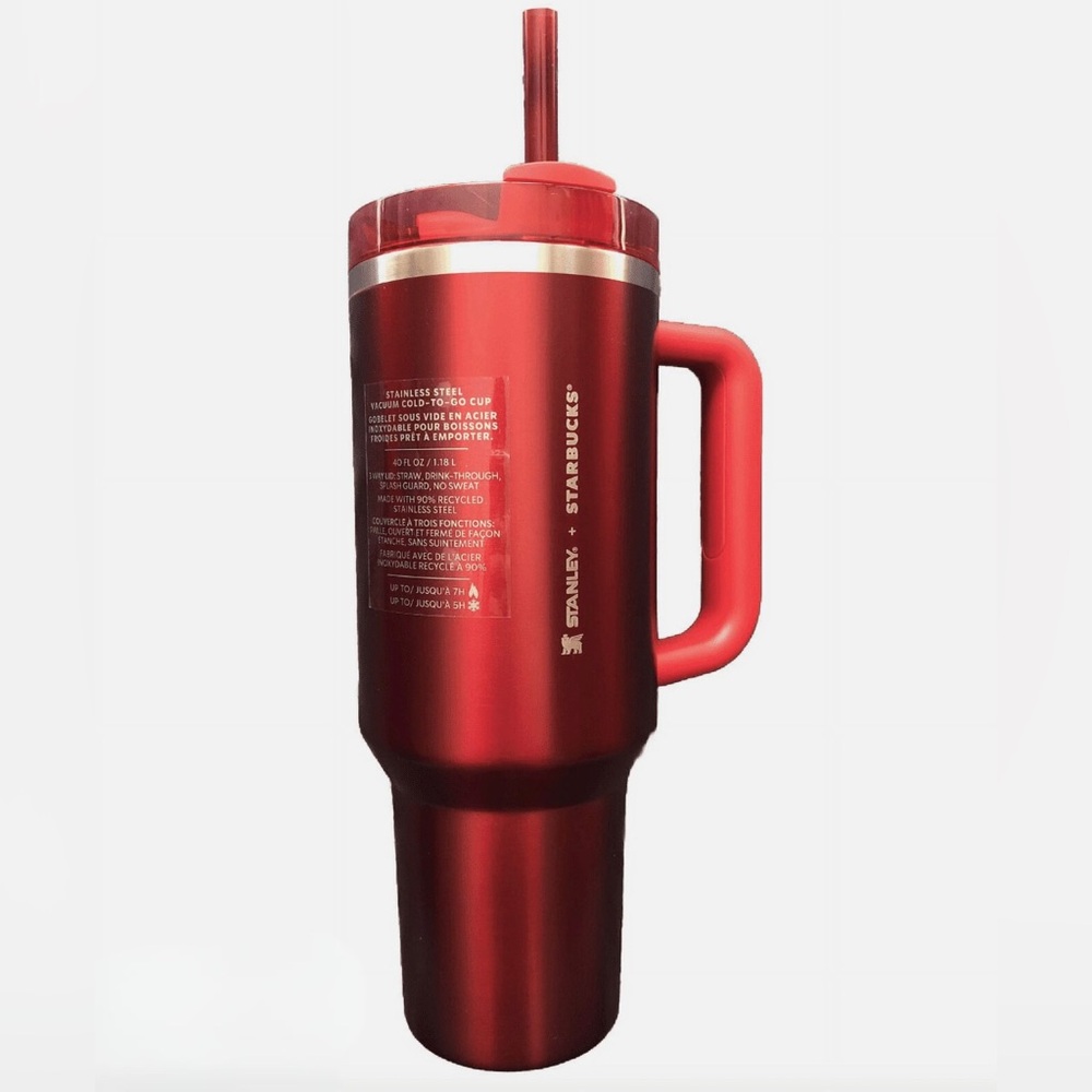 STARBUCKS LIMITED EDITION STANLEY Large Metallic Red Tumbler (Brand New)